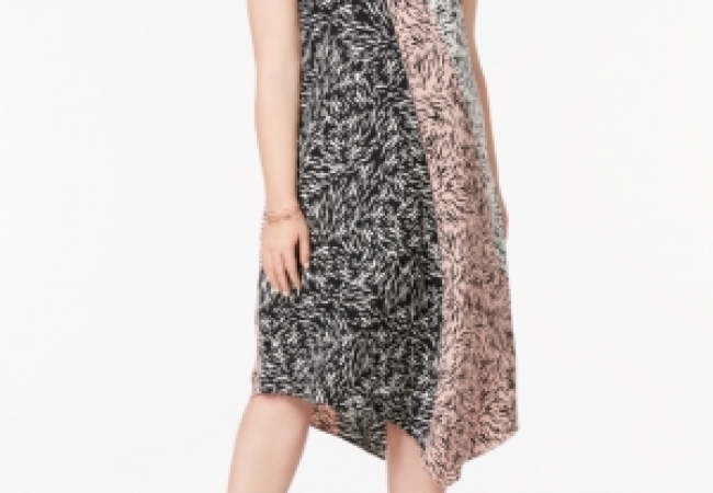 Alfani Plus Size Asymmetrical-Hem Midi Dress, Created for Macy's