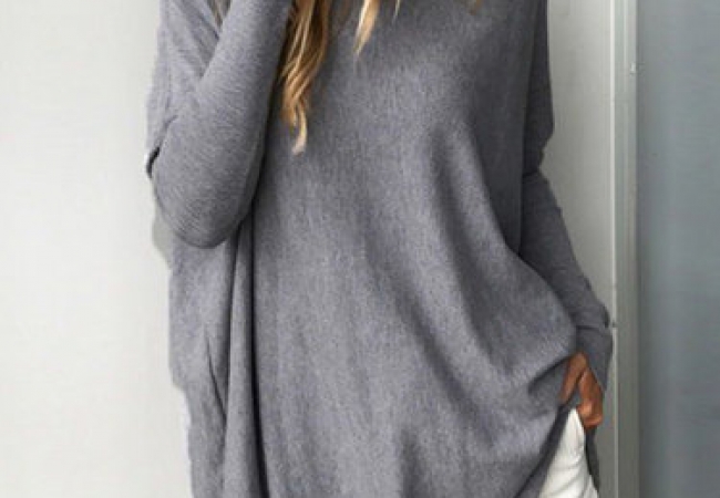 Casual Crew Neck Long Sleeve Solid Shirt