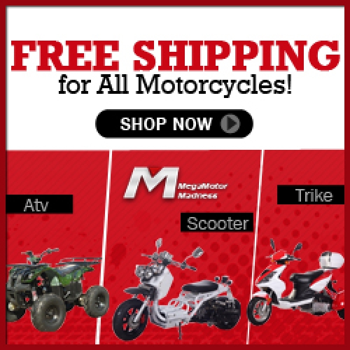 Free Shipping for All Motorcycles!