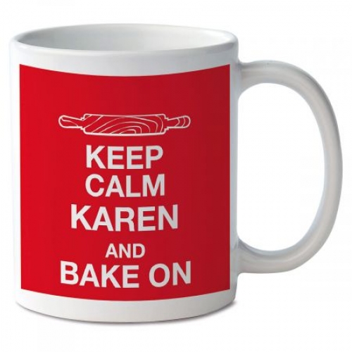 Keep Calm and Bake On Personalized Mug