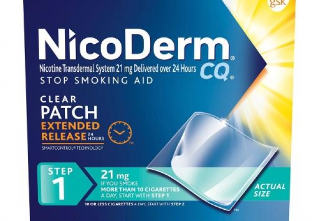 NicoDerm CQ Step 1 21 mg Clear Nicotine Patches 14 Count Stop Quit Smoking Aid