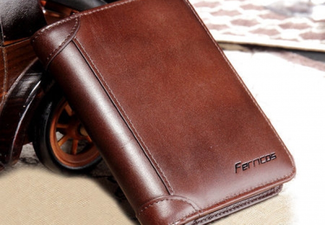 RFID Antimagnetic Genuine Leather Wallet