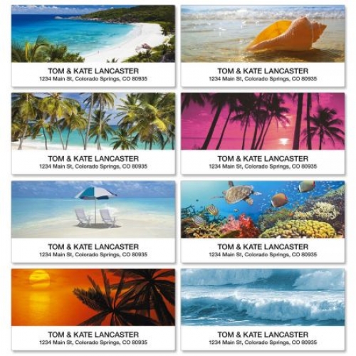 Tropical Paradise II Deluxe Return Address Labels