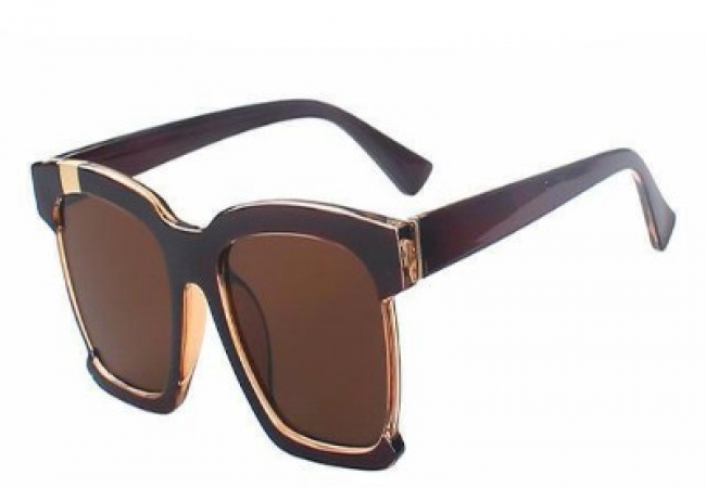 Unisex Hollow Frame Sunglasses - The Dresden - Brown